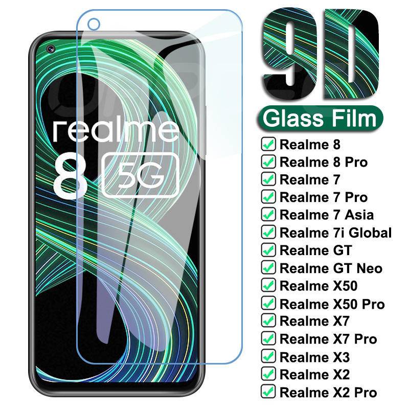 Pelindung Layar Tempered Glass 9D Untuk OPPO Realme 8 7 X50 Pro 4G 5G Realme GT Neo X2 X7 7i X XT X3 Pro