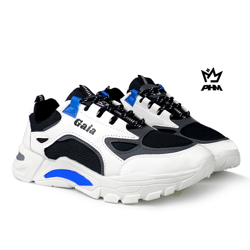 PHM Sepatu Sneakers Pria Olahraga Sport Shoes Casual Running Gaia Putih