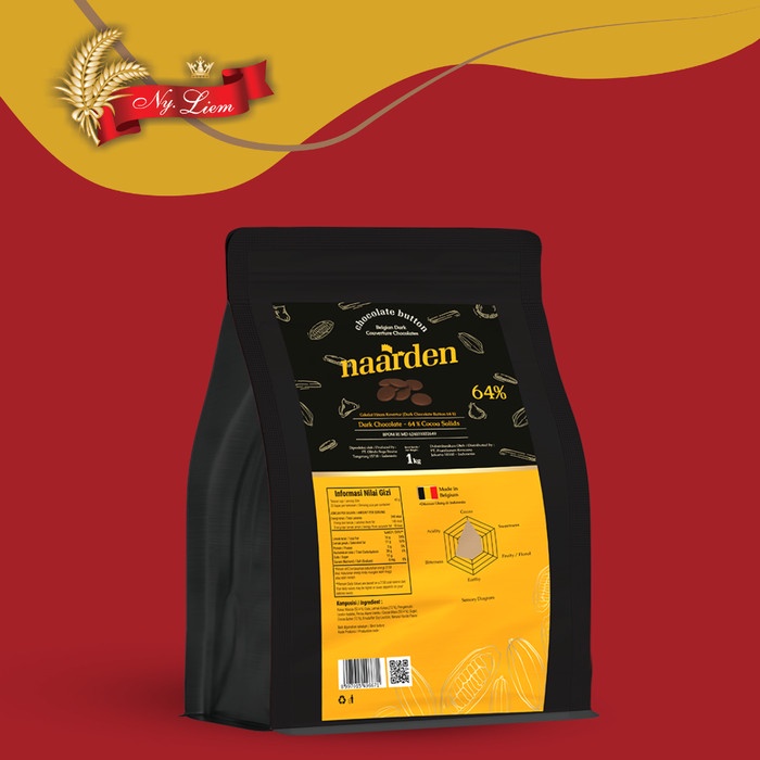 NAARDEN Dark Chocolate Couverture 64% 1 kg