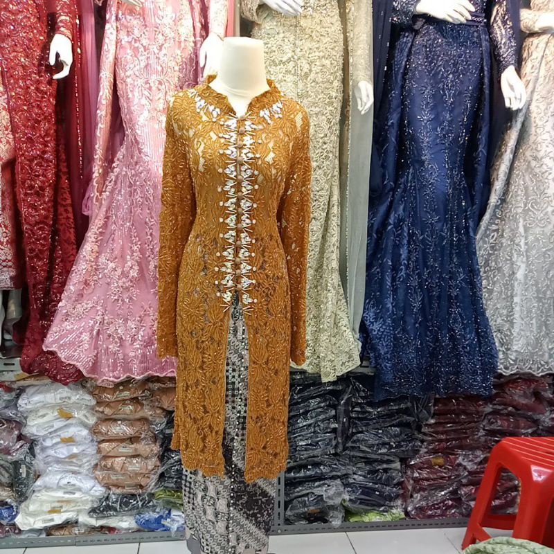 baju ibu besan full Payet mewah brokat prancisan