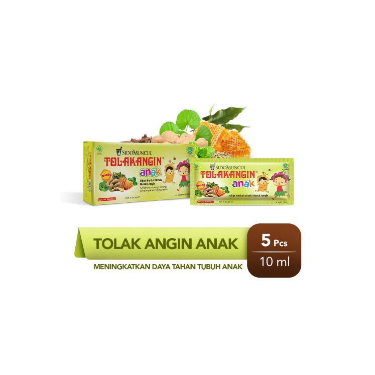 TOLAK ANGIN ANAK SIDOMUNCUL BOX ISI 5 SACHET / OBAT HERBAL UNTUK MASUK ANGIN