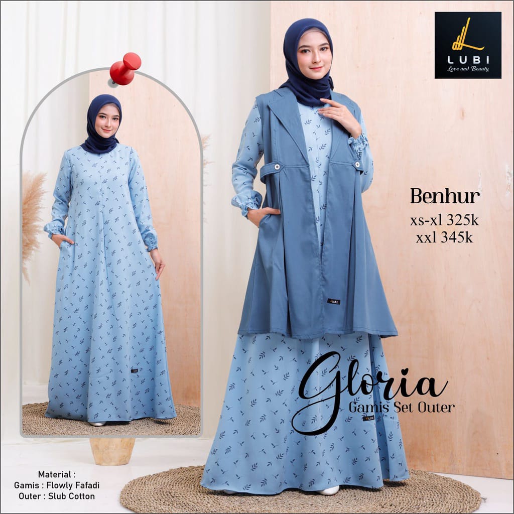 Gamis Gloria set outer ori by Lubi