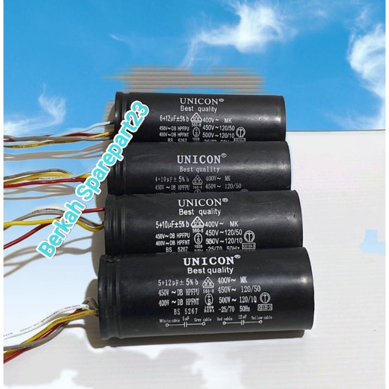 Kapasitor / Capasitor Mesin Cuci 2 Tabung 6/10 uF 6/12 uF 5/10 uF 5/12 uF 5/14 uF 4/10 uF 4/12 uF 4/