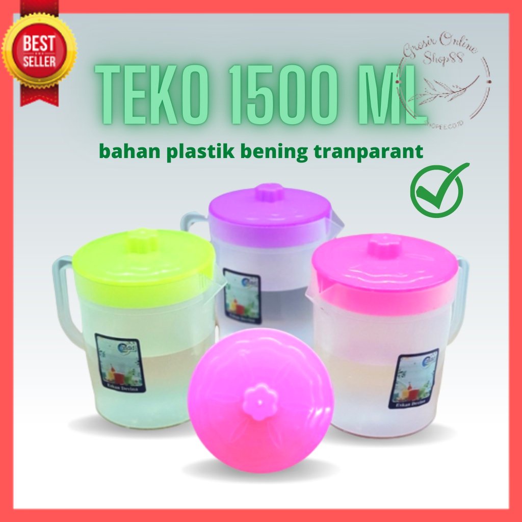 GOS - B213 - Teko Plastik 1500ml - Teko Air Minum - Teko 1.5L - Teko Isi UlanG Air Minum