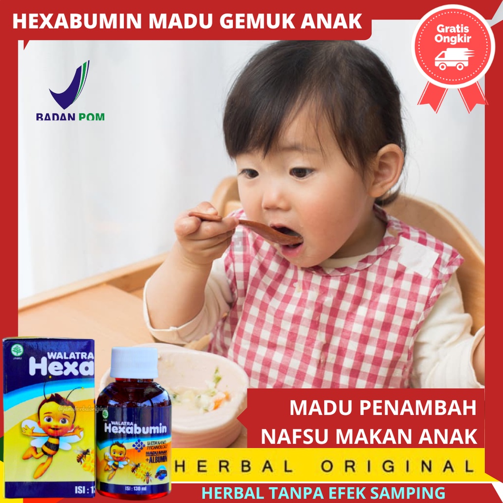 Obat Sirup Madu Untuk anak yang susah makan - Vitamin Penambah Nafsu Makan - Penggemuk Badan Anak 1,