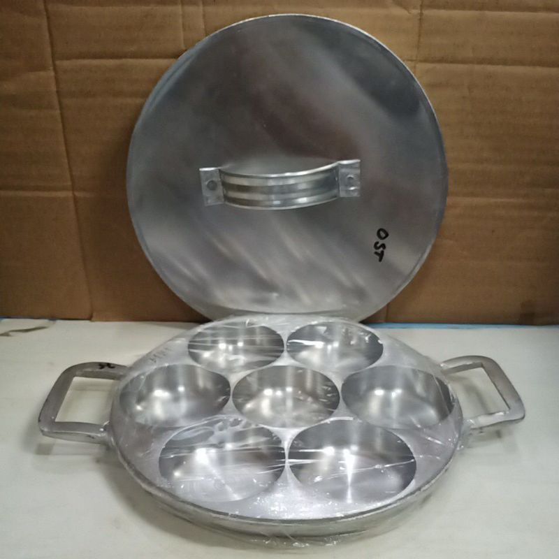 Cetakan Loyang Kue Lumpur / Bikang / Carabikang 7 Lubang 6.5 cm