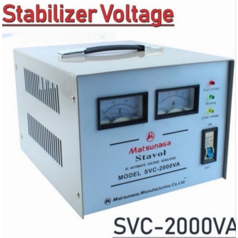 Stabilizer MATSUNAGA 2000watt/3000Watt/STAVOL BEST Seler Model SVC 2000NA/3000NA