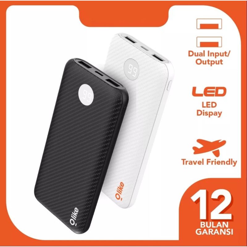 POWERBANK 10000mAh DUAL OUTPUT LED DISPLAY OLIKE P1