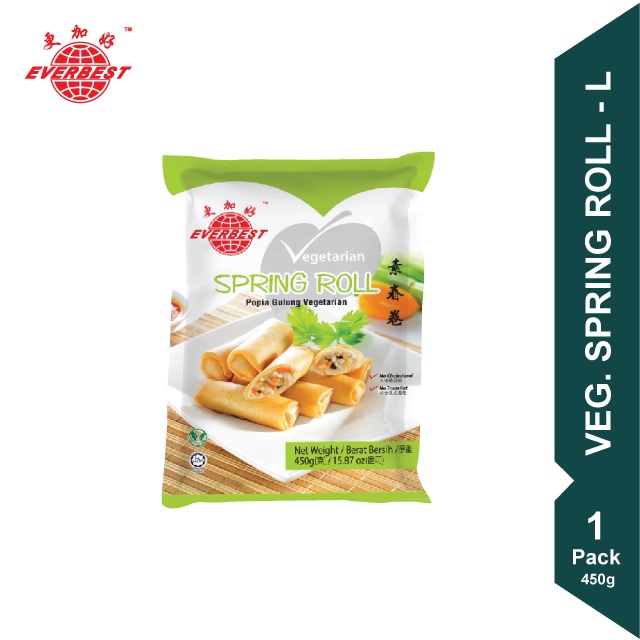 Lumpiah isi Sayuran Everbest Spring Rolls 450 gr/20 pcs Vegetarian Roll Lumpiah isi Sayuran