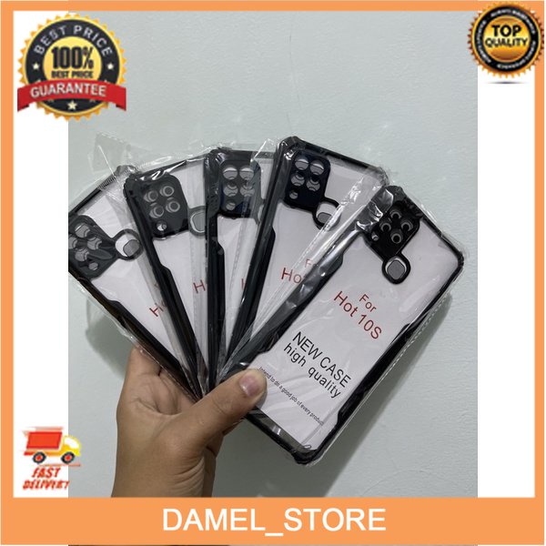 Hard Case Fusion Black Infinix Hot 10S Pelindung Kamera