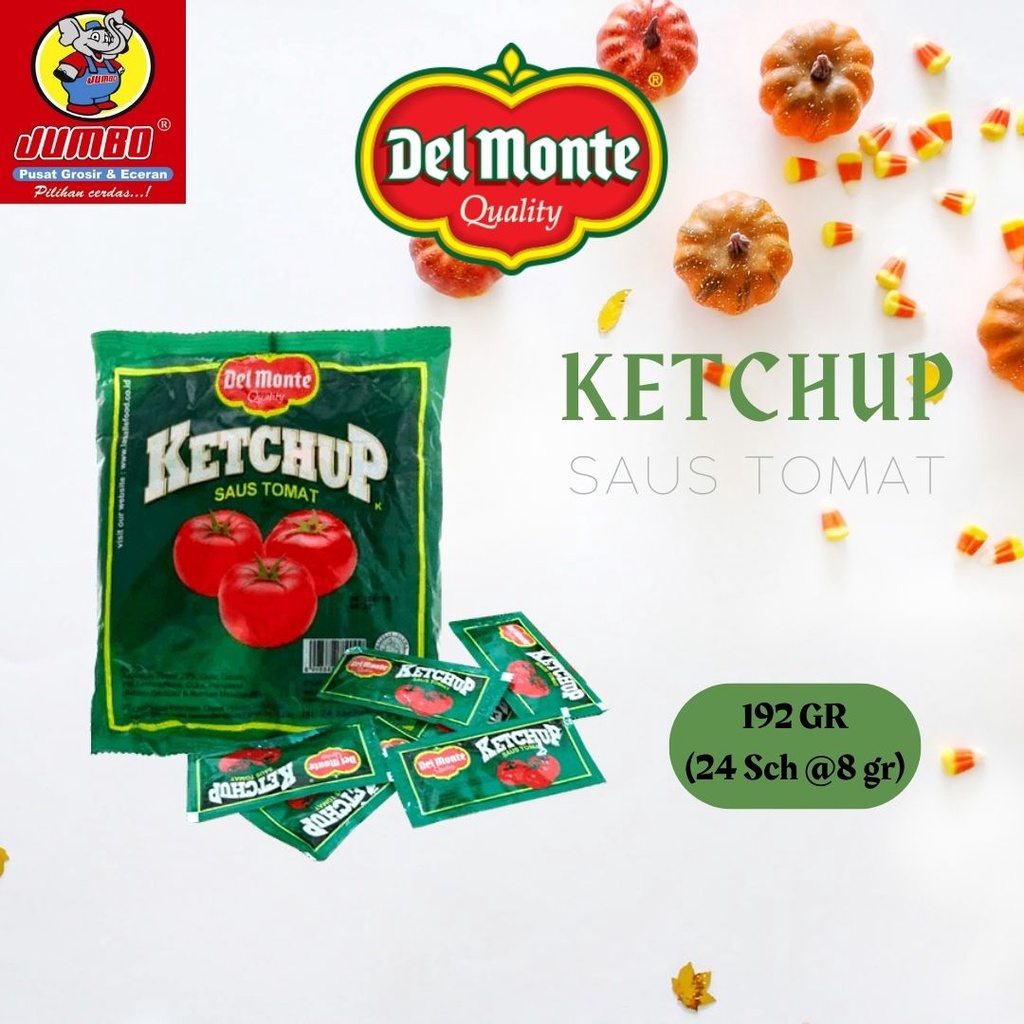 

DelMonte KETCHUP 192gr (24 sachet*8 gr)/ Delmonte Saus Tomat Sachet