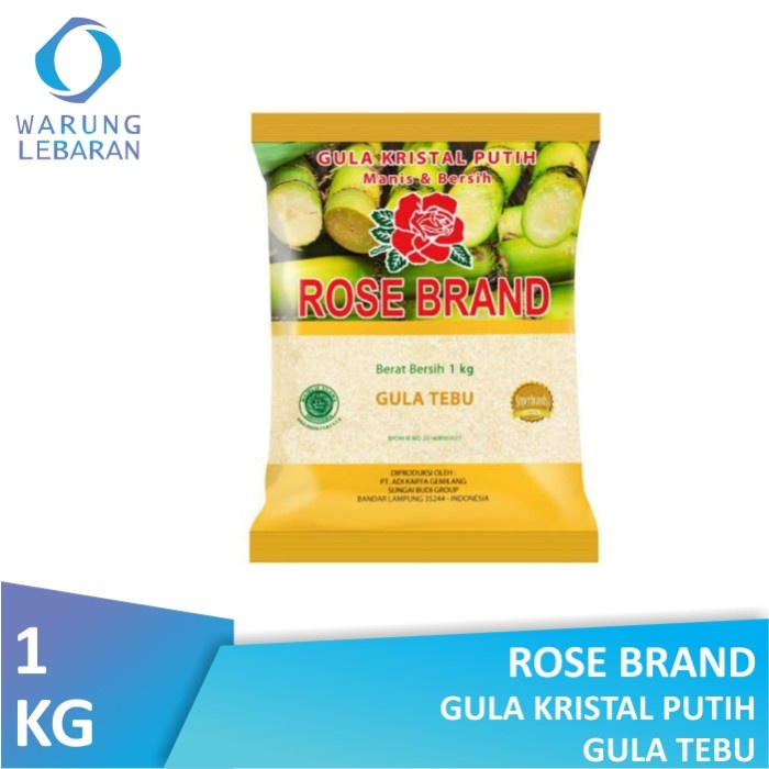 

Rose Brand Gula Kristal Putih Tebu 1kg