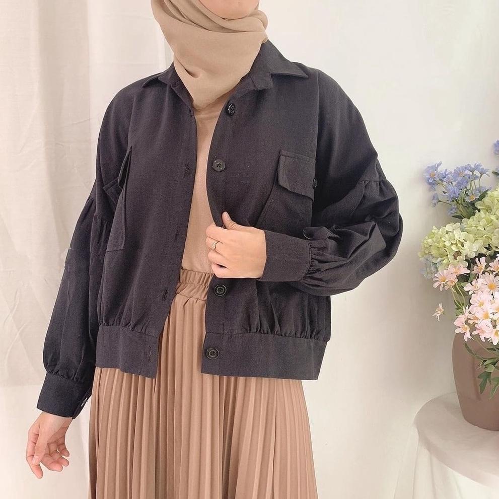 TERBARU Orimoza Busan jaket linen wanita ✹ 873