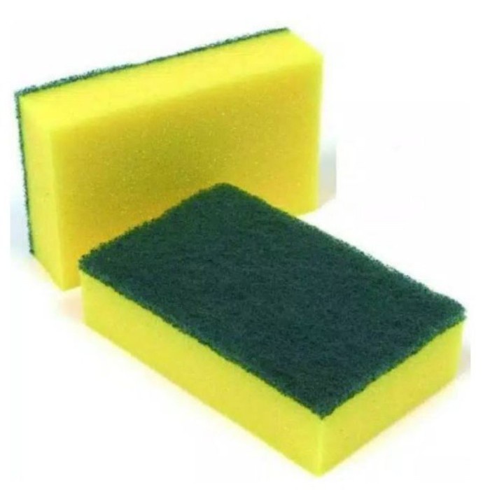 Sponge Spon Busa Cuci Piring Kuning Busa Spons 2 Sisi (per 1 pcs)