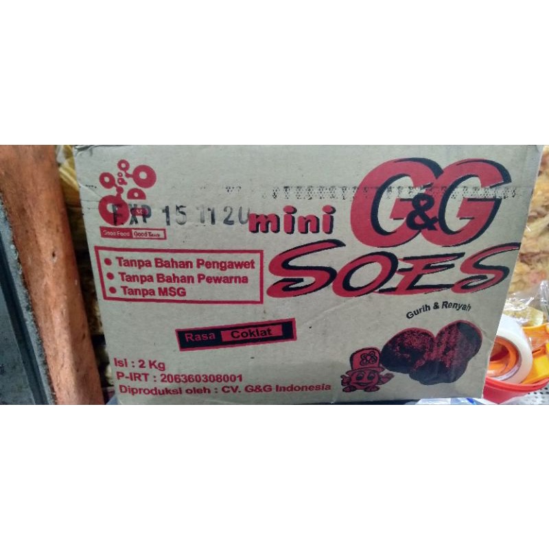 

soes gg/sus coklat /sus kering isi coklat 2 kg /sus coklat karton