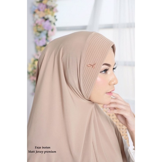 [Grosir Hijab10pcs] Bergo Faza Instan Aisyah Jilbab Bergo Jersy Premium Jilbab Instan Polos jilbab T