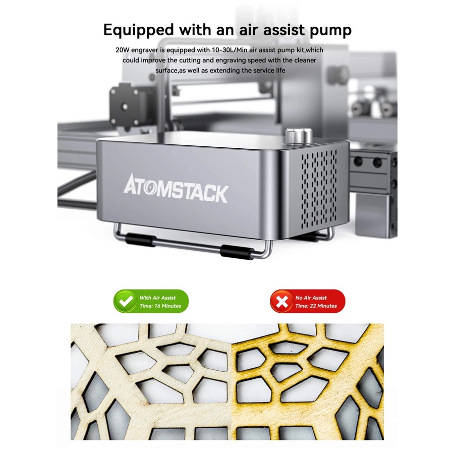 Original Atomstack X20 Pro Laser Engrave Machine 20W Laser Air Assist