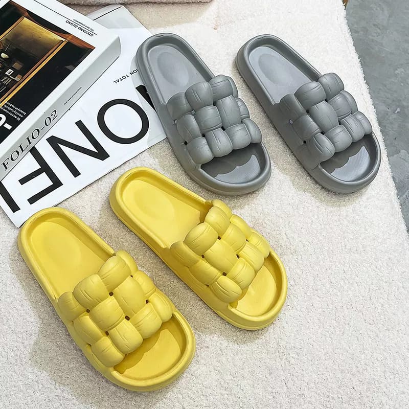 FY Sandal Slop Wanita Jelly Slipper Bahan Karet Tebal Empuk Import Real Pict