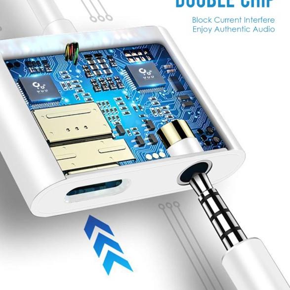 YUU SPLITTER TYPE-C TO TYPE-C & AUDIO JACK SUPPORT MIC