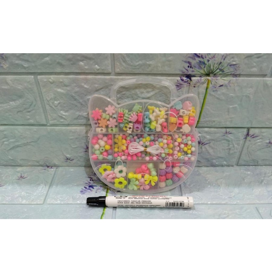 mainan diy beads anak kreatifitas mainan meronce anak perempuan - HK