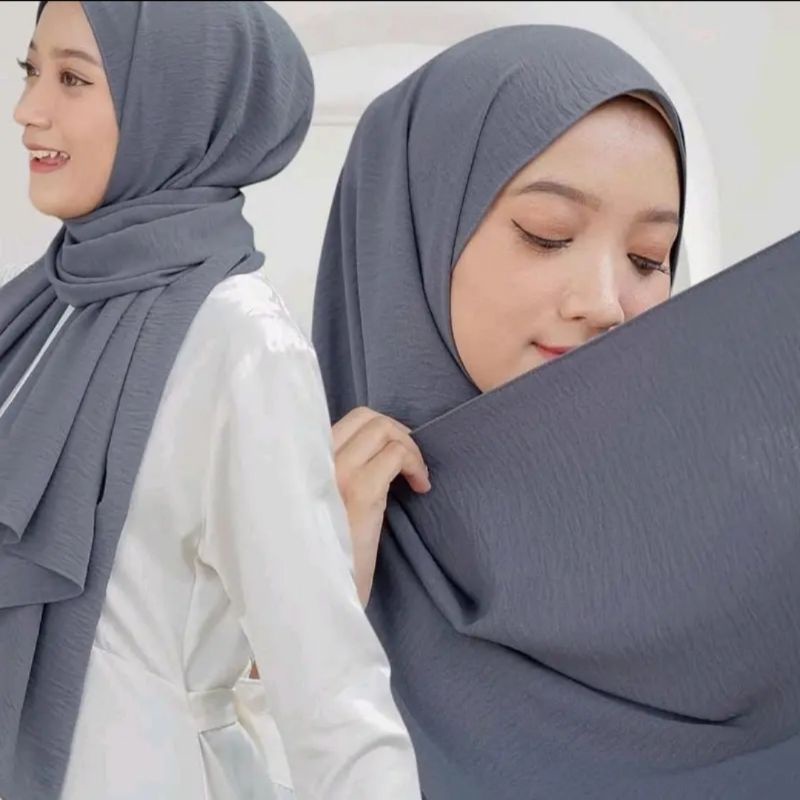 [Fashion Muslim] PASHMINA CRINKLE airflow premium | hijab jumbo kekinian terlaris