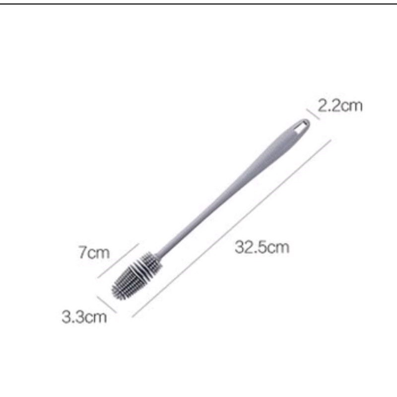 SIKAT PEMBERSIH BOTOL | SIKAT GAGANG PANJANG BAHAN SILIKON | SIKAT PEMBERSIH GELAS SILIKON