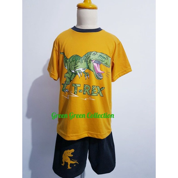 Piyama T REX kuning