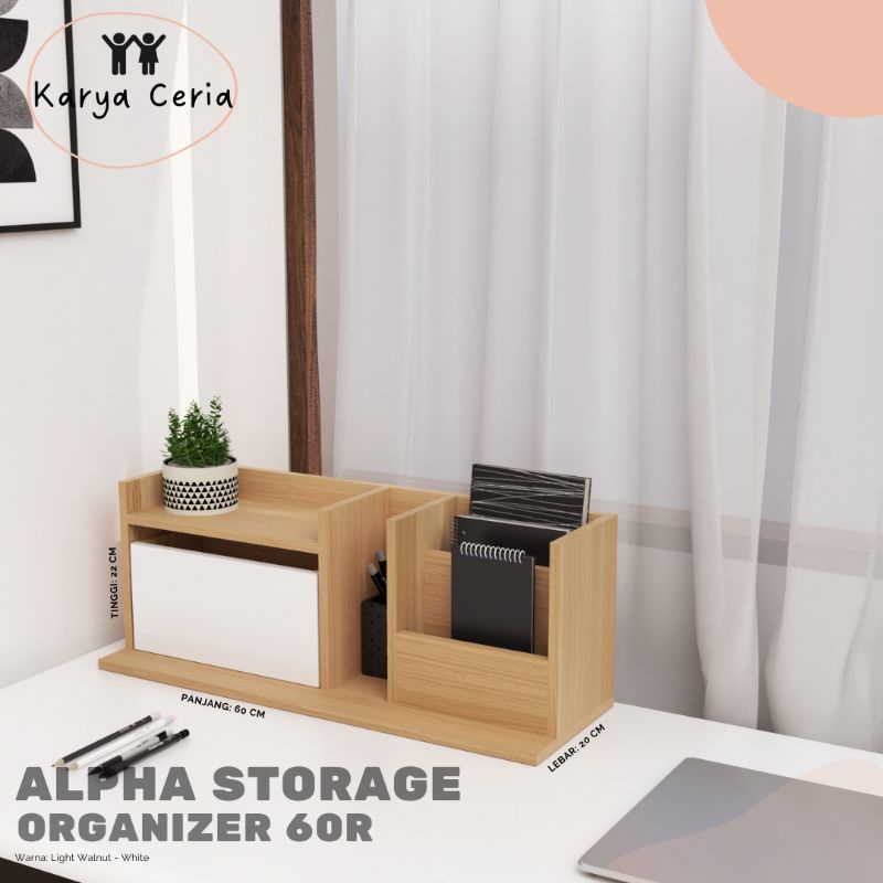 Jual Alpha Storage Organizer R Tempat Pensil Dan Pulpen Penyimpanan Kertas Notebook Di Meja