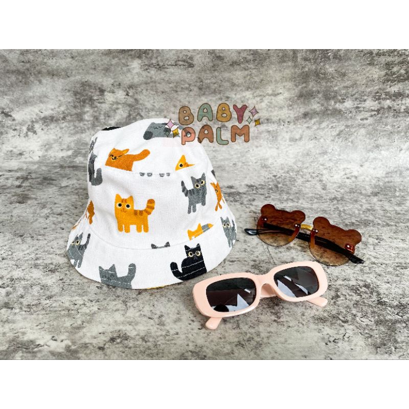 BUCKET HAT CANVAS MOTIF - BUCKET HAT ANAK - BUCKET HAT BAYI