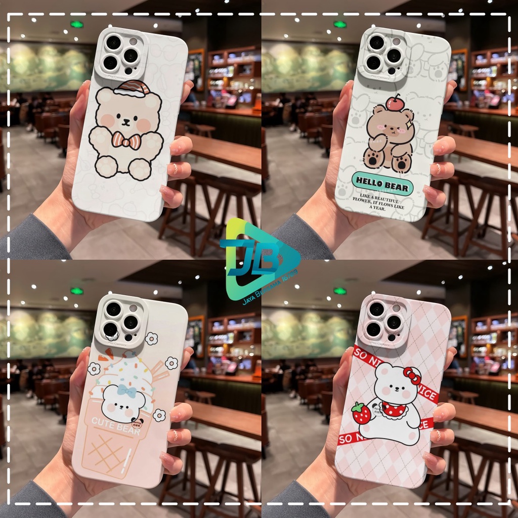 CUSTOM CASE SOFTCASE SILIKON PROCAMERA BEAR CUSTOM OPPO REALME VIVO XIAOMI SAMSUNG INFINIX IPHONE FOR ALL TYPE JB6246