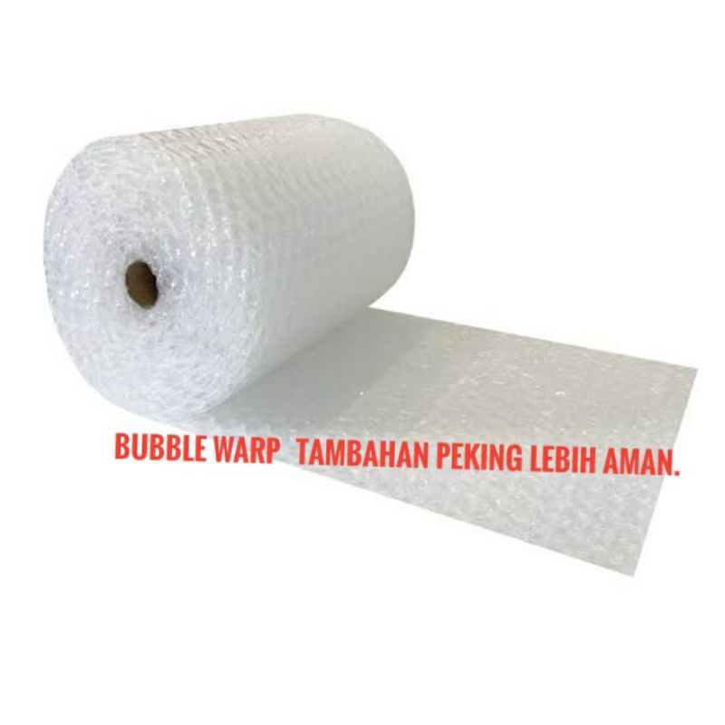 

Tambahan peking agar lebih aman (kardus+Bubble warp)