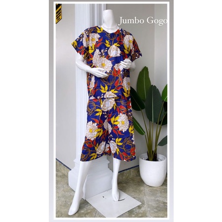 SETELAN GOGO KULOT JUMBO CELANA PENDEK JUMBO DEWASA KARYN COLLECTION GROSIR BAJU TIDUR SIANTAR