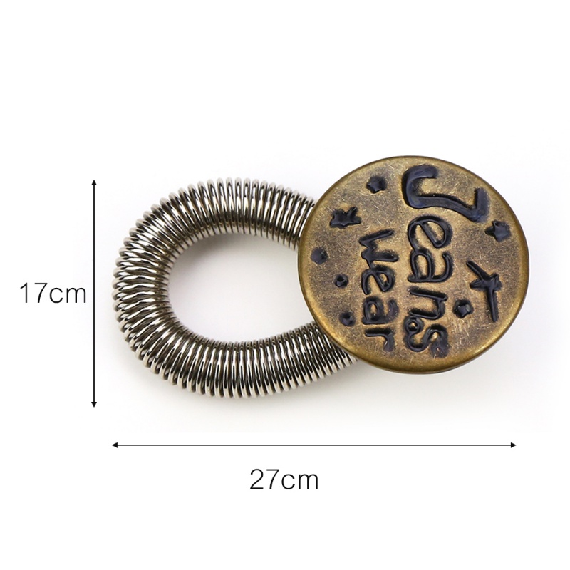 Kancing Extender Adjustable Bahan Metal Flexible Untuk Celana Jeans / Kemeja