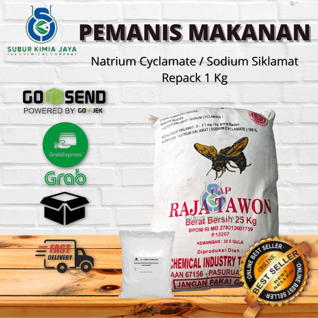 

Sodium Siklamat / Natrium Siklamat / Pemanis Buatan Cap Raja Tawon 1KG