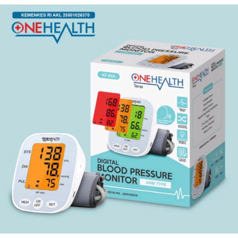 Tensimeter Digital Onehealth - Bahasa Indonesia - Layar Warna