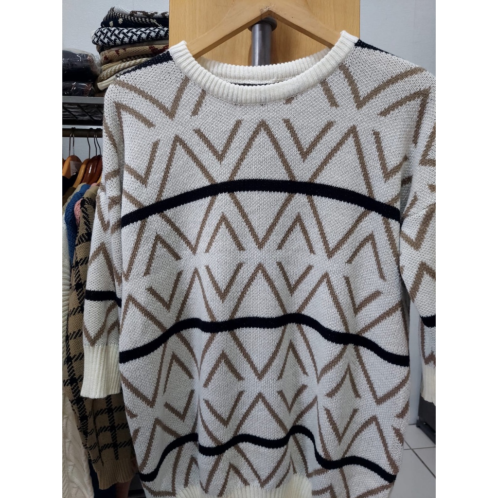 DIORY Knit Top Sweater Atasan Rajut Oversize