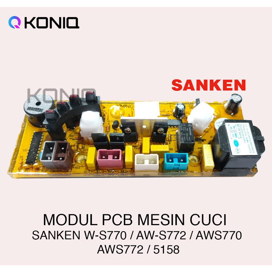 MODUL PCB AW-S770 MESIN CUCI SANKEN ASW-772-SS / 5158