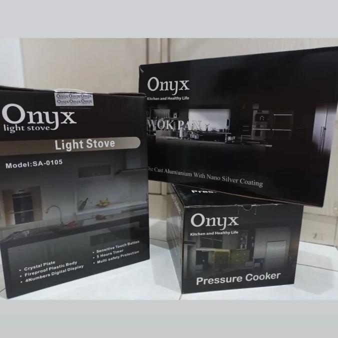 Kompor Listrik Onyx Light Stove 200 W , Wok Pan 30 Cm, Pressure Cook Storchacaa
