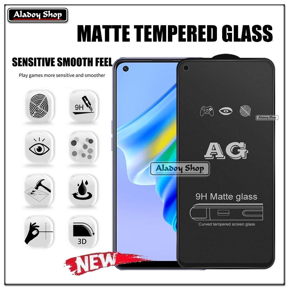 Oppo A95 4G PAKET 2IN1 Tempered Glass Matte Anti Glare Full Layar dan Tempered Glass Kamera