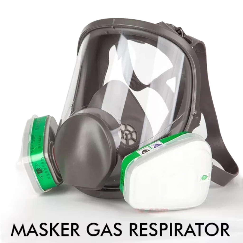 MASKER GAS FULL FACE RESPIRATOR MASK WITH N95 AND AMONIA 6800