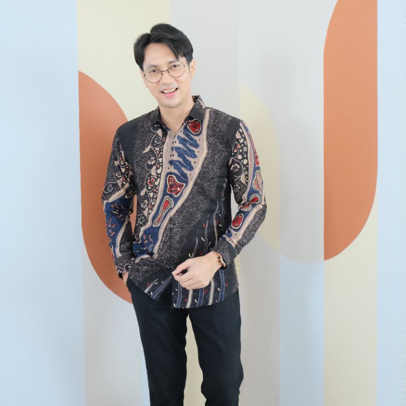 Kemeja Batik Pria Bahan Dobby Dobi Premium Lengan Panjang Motif Danasura Produksi Konveksi Kertojoyo