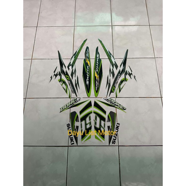 Striping Satria Fu 2012/2013 putih abu abu hijau