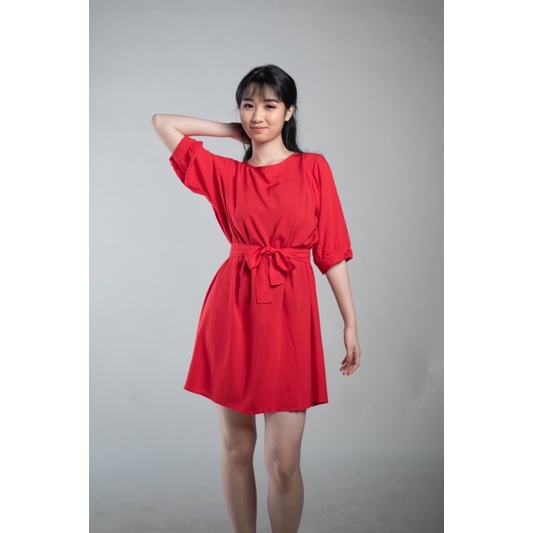 dress casual wanita special edisi christmas Gisella / dress rayon