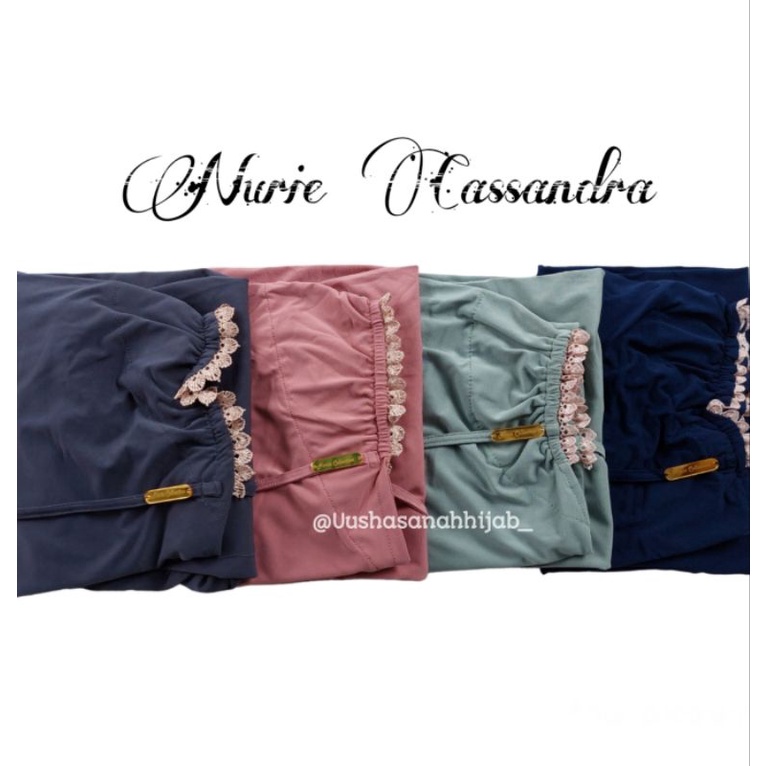 (Ori Nurie) CASSANDRA •jilbab instan jersey ballerina•bergo instan tali renda