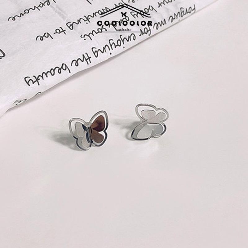 COD❤️Anting Kupu Korea Untuk Wanita kecil berongga Butterfly Earrings Stud Tusuk Kupu- cl