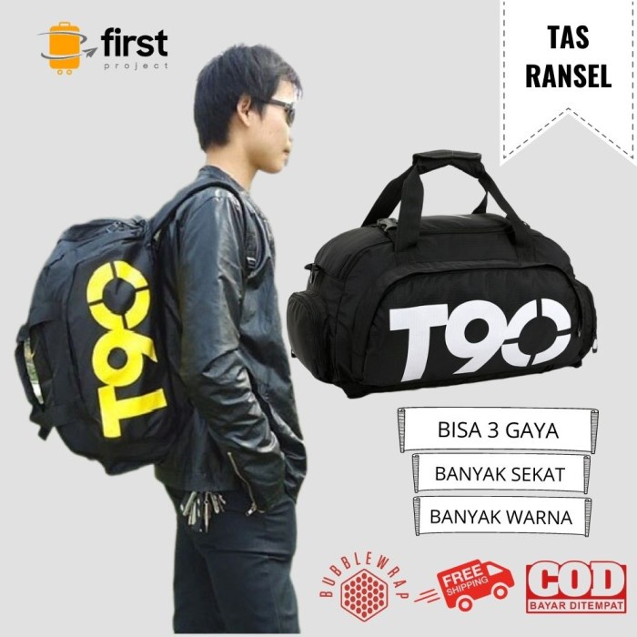 Tas Gym First Project - Duffle Gym Fitness Backpack Bag Tas Pria Model T90