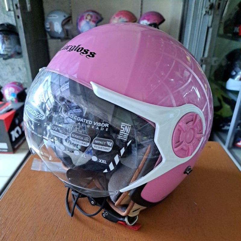 HELM CARGLOSS HIJAB ORIGINAL PINK