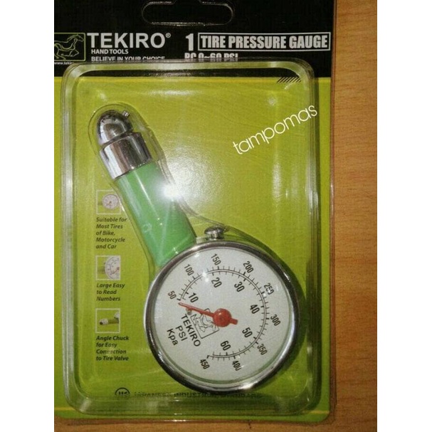 Pengukur Tekanan Ban 0 - 60 psi Tekiro Alat Ukur Ban