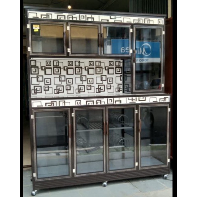 RAK PIRING LIVINA RODA ALUMINIUM TEBAL- GRATIS ONGKIR se BABEL