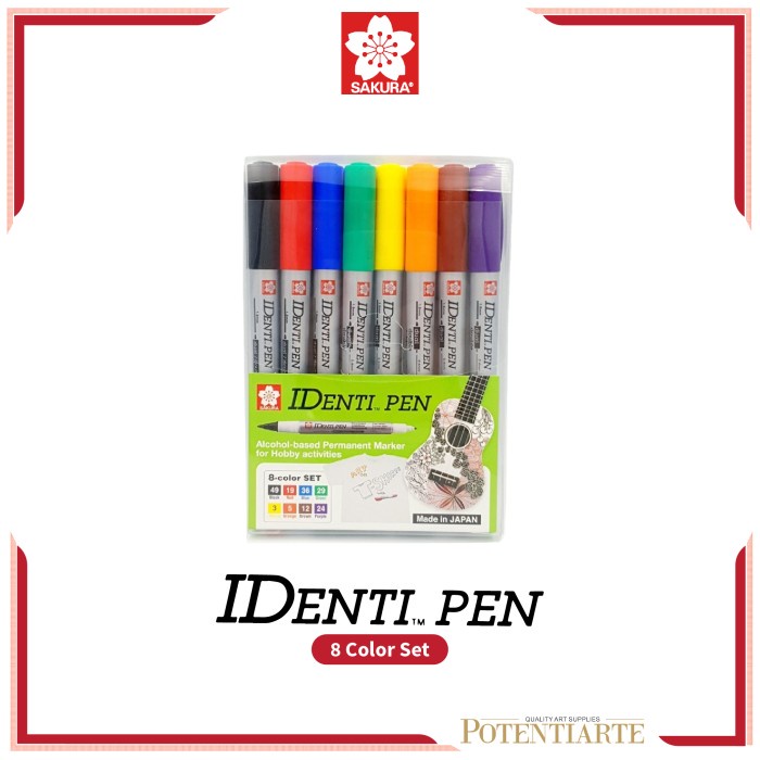 

Spidol Warna Sakura IDenti Pen Set 8 Dual Point Permanent Marker